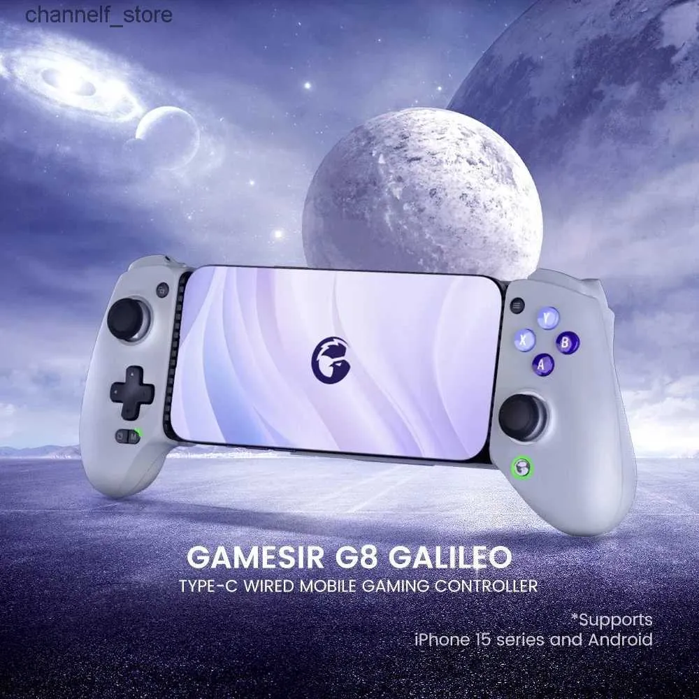 Kontrolery gier Joysticks Gameir G8 Galileo Mobilny kontroler gier typu C Gamepad z Hall Effect Stick dla iPhone Play Play Cloud Gamey240324