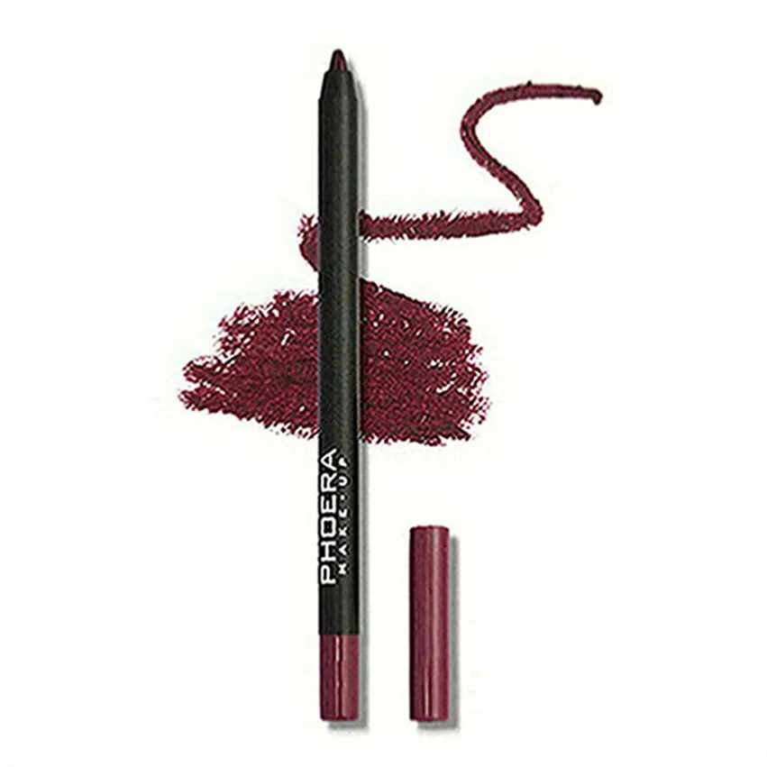 Lápiz Delineador de labios mate resistente al agua, lápiz labial con tinte de contorno rojo Sexy, taza antiadherente duradera, maquillaje de labios hidratante, cosmético, 12 colores A47