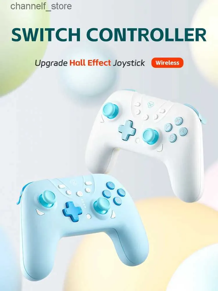 Kontrolery gier Joysticks Aolion Bluetooth Game Controller Hall Efekt Joystick Gamepad dla Nintendo Switch iOS MFI Games Android Smart Phoney240322