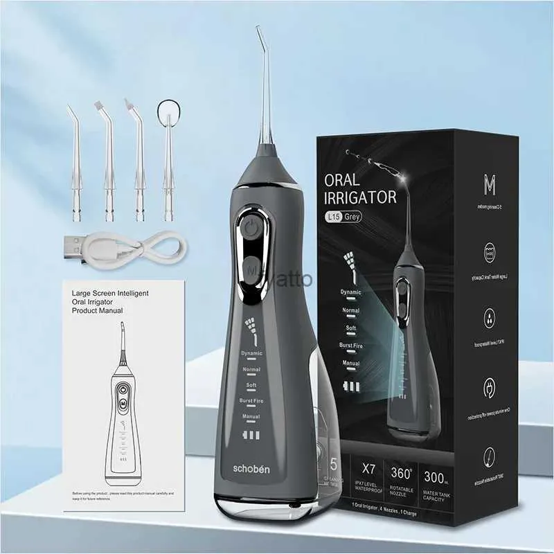 Outros Aparelhos Irrigador Oral Bucal Captador de Água Portátil Ferramenta de Limpeza de Fio Dental Spray Fio Dental Profissional Limpeza Dental 5 modos H240322