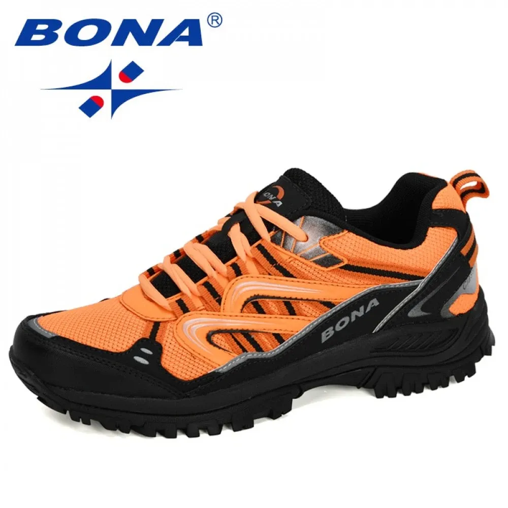 Boots BONA New Designers Popular Sneakers Hiking Shoes Men Outdoor Trekking Shoes Man Tourism Camping Sports Hunting Shoes Trendy