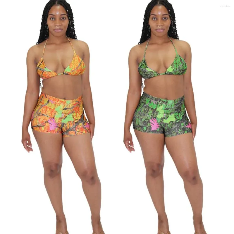 Women's Swimwear Sexy Bikini 2024 Floral Swimsuit Women Shorts Push Up Suit Brazilian Summer Beachwear XXL Sling Top