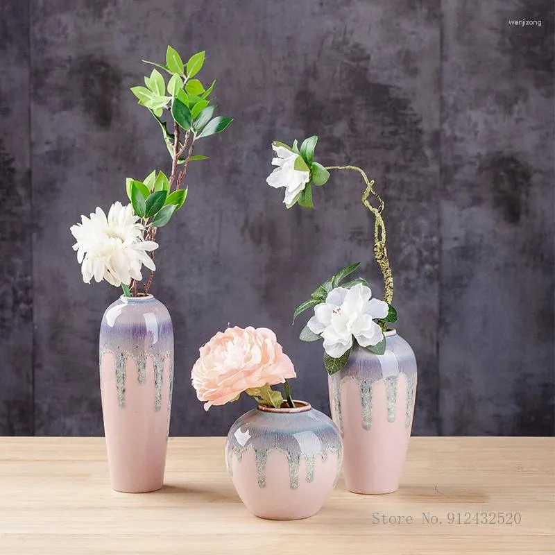 Vases Nordic Light Luxury Ceramic Vase Flower Arrangement Living Room Decoration Bedroom Dried