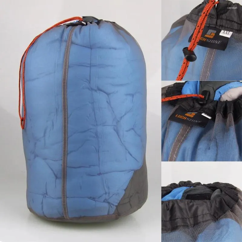 Sacos de armazenamento Caminhadas Escalada Coisas Saco Saco de Lavanderia Ultraleve Camping Esportes Malha Cordão Preço de Fábrica S-XXL