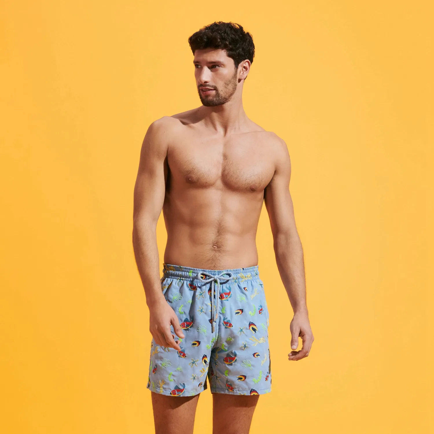 Vilebre Shorts Masculino Bermuda Pantaloncini Boardshorts HOMEM SHORTS DE NATAÇÃO TORTUES MULTICOLORES Trunks Masculino Surfwear Bermudas Praia Curto Tartarugas Verão 89742