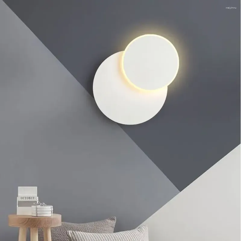 Wandlampen Nordic Minimalisme Lamp Draaibaar Voor Slaapkamer Nachtkastje Eetkamer Moderne Trap Gang Indoor Schans Verlichtingsarmaturen