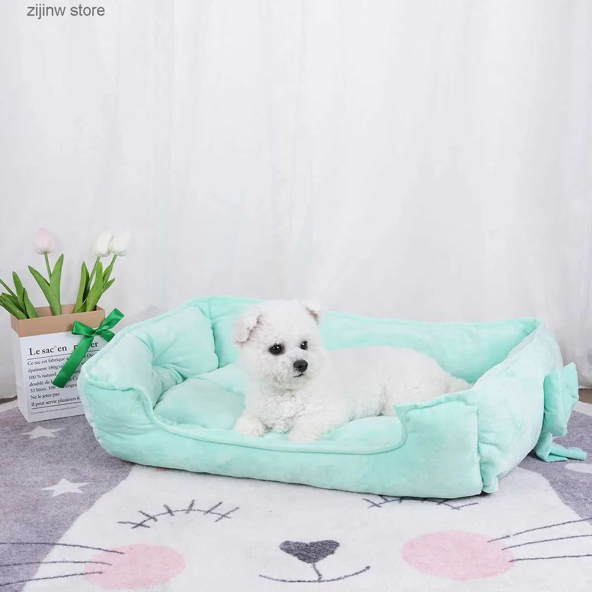 cucce penne Divano letto Cani Letti di taglia media Gatti Animali domestici Accessori per cani Razze Biancheria da letto di grandi dimensioni Accessori Prodotti Forniture Cesti per cuccia per animali domestici Y240322