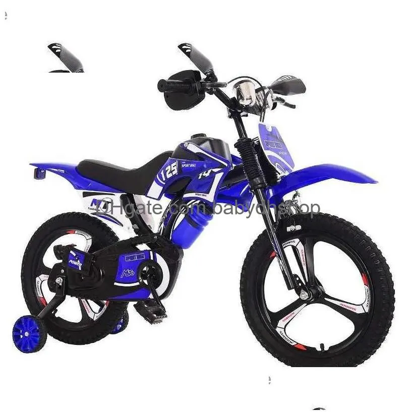 자전거 Ride-Ons Childrens Simation Motorcycle 12 인치 자전거 Bicicleta Para Nios Mountable Kid Electric 어린이 2023 Drop D DHTSJ