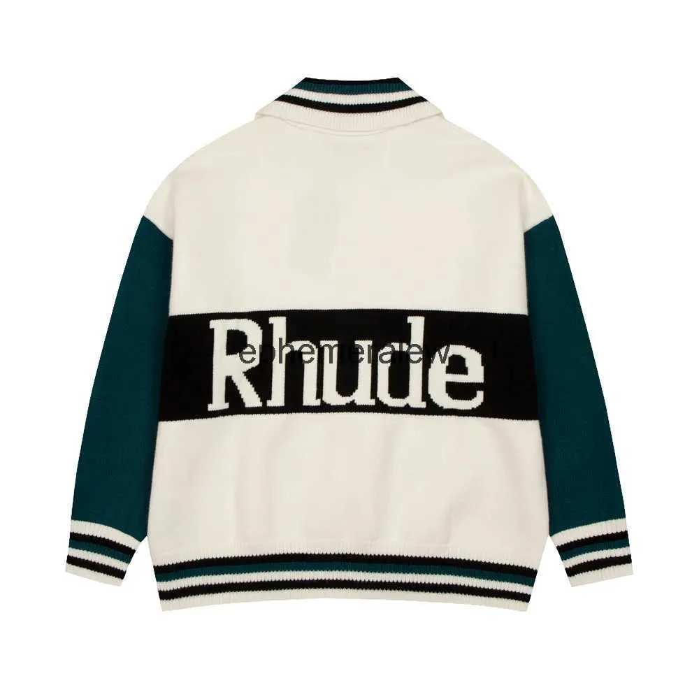 Herentruien Dames Klassieke Letter Geborduurde Wollen Polosweater voor Heren Paarstijl Retro Jacquard Gebreid met Lak H240401C9Y3