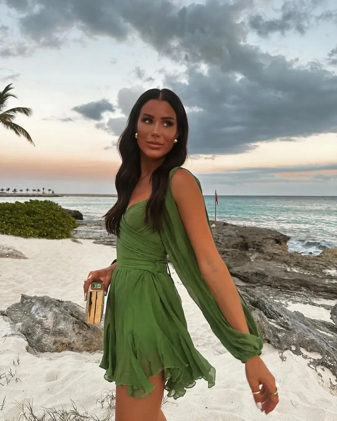 green emerald velvet dress Velvet Green Mini Dress