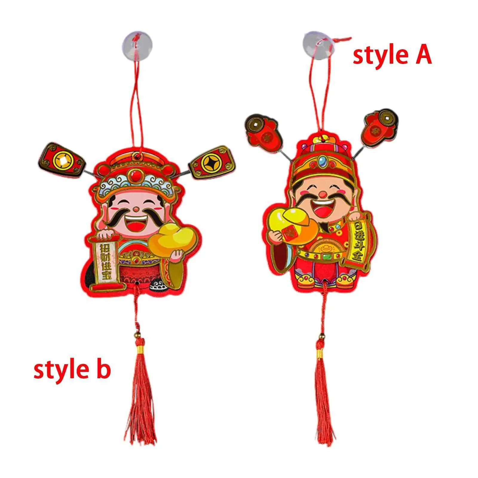 Wealth God Fridge Magnets Kitchen Magnets Ornament Spring Festival Ornaments for Office Kitchen Spring Festival Cabinet Home