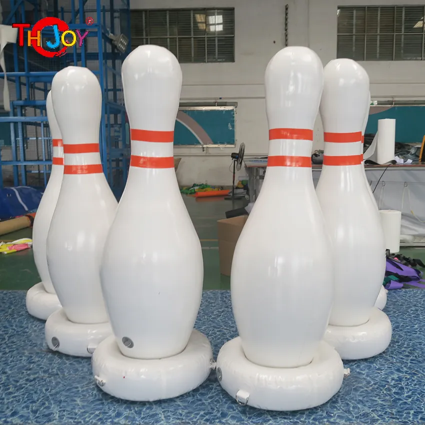 2,5 mh (8,2 ft) met blower Outdoor Activities 6pcs veel gigantische opblaasbare bowlingpennen bal gooien rijstrookbalspellen