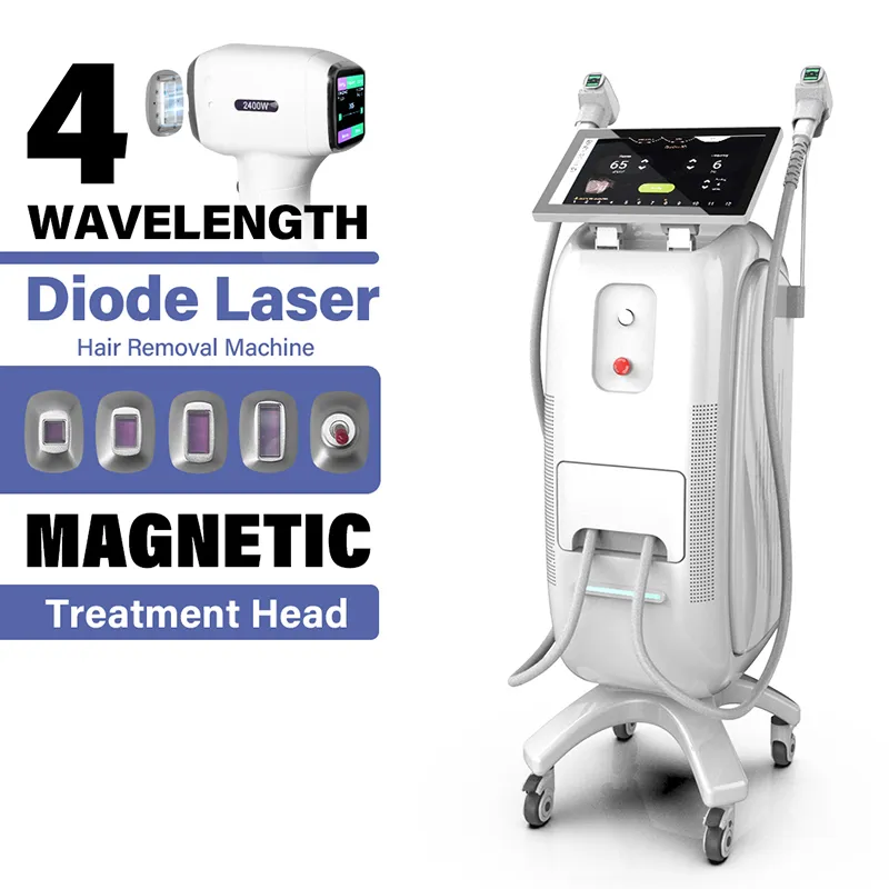 Perfectlaser Máquina de depilación láser de diodo de 4 longitudes de onda con sistema Android de enfriamiento Reducción de la pérdida de cabello 755 940 1064 808 nm Dispositivo de belleza para depilación láser de diodo