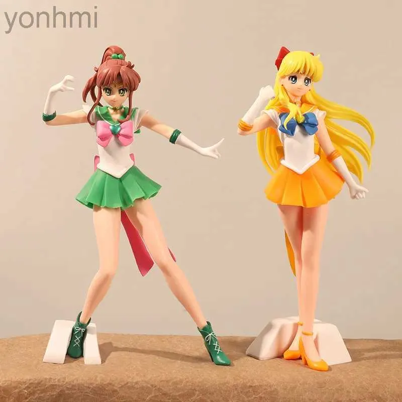 Figuras de brinquedo de ação Sailor Moon Glitter Glamours 22CM Kawaii Cute Mako Kino PVC Action Figure GK Modelo Brinquedo Adulto Coleção Boneca Decoração Presente 240322