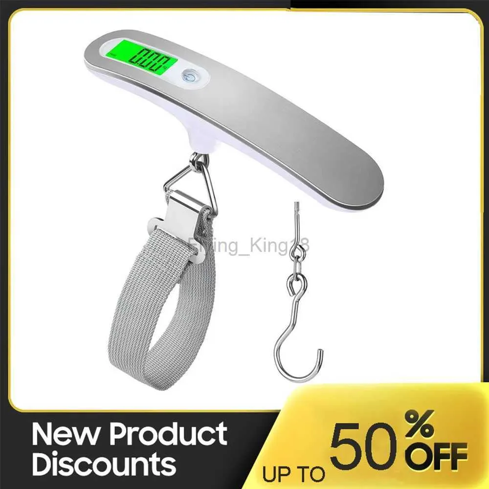 Household Scales LCD Digital Luggage Scale 50kg Portable Electronic Scale Weight Balance Suitcase Travel Bag Hanging Steelyard Hook Fishing Scale 240322