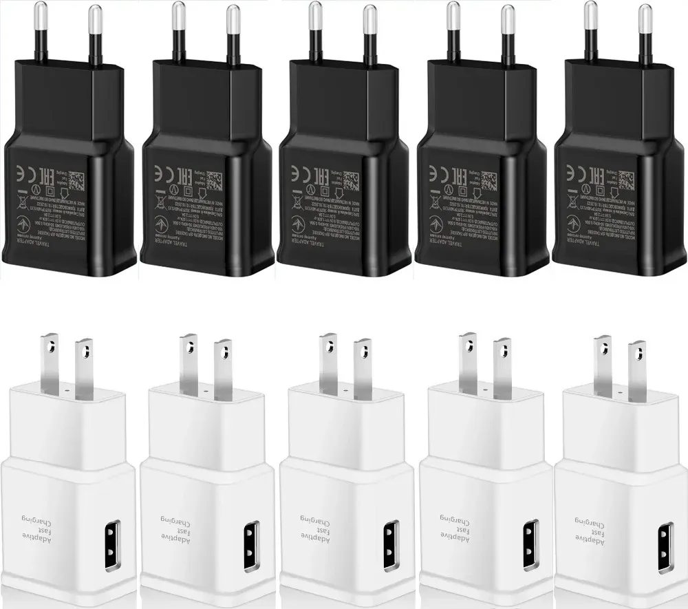 Carregamento rápido 5v 2a 9v 1.67a ue eua ac rápido usb carregador de parede adaptadores de energia para carregadores samsung huawei