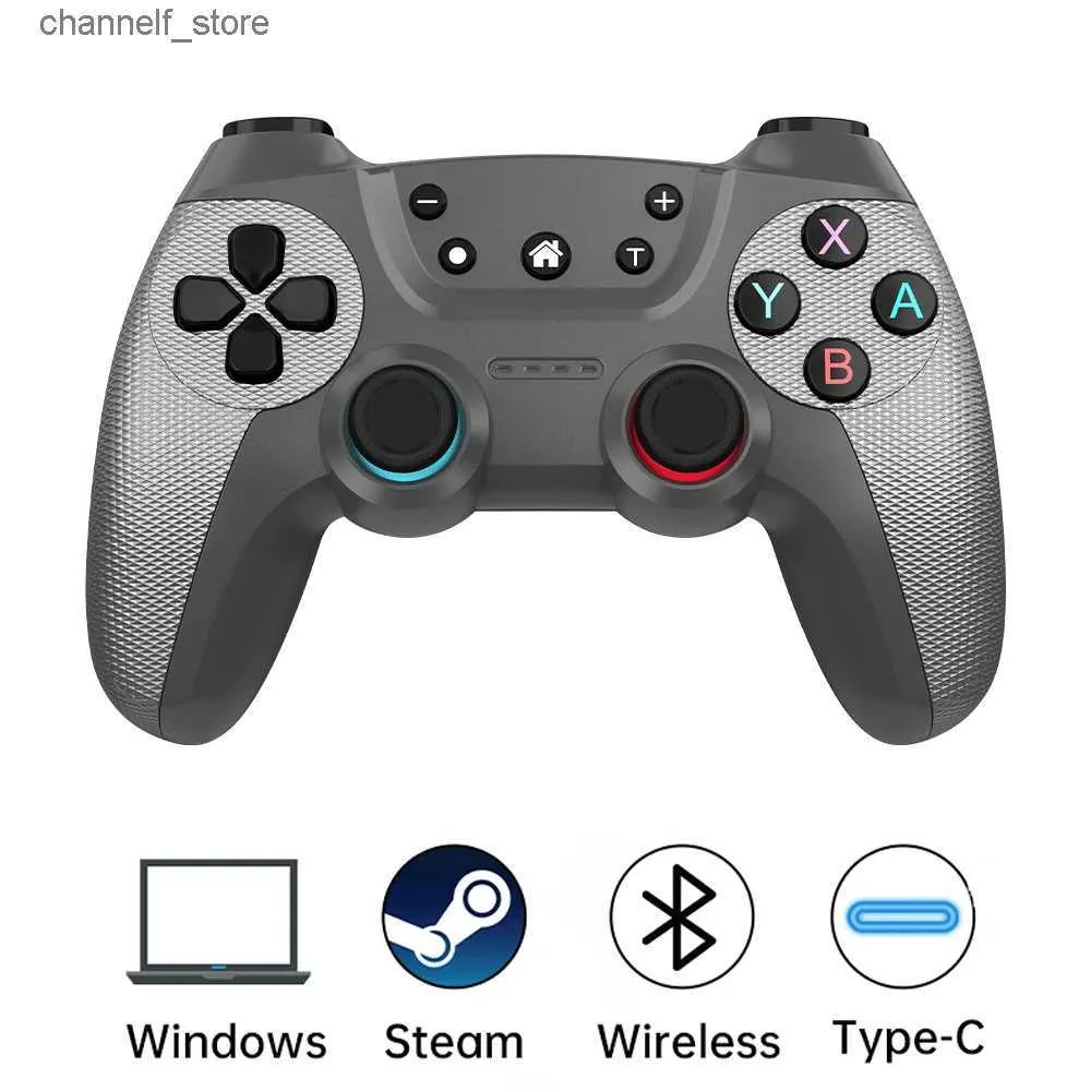 Controladores de jogo Joysticks Suporta controlador sem fio Bluetooth compatível com Nintendo SwitchSwitch Oled Android Gamepad USB PC joystick controllerY24032