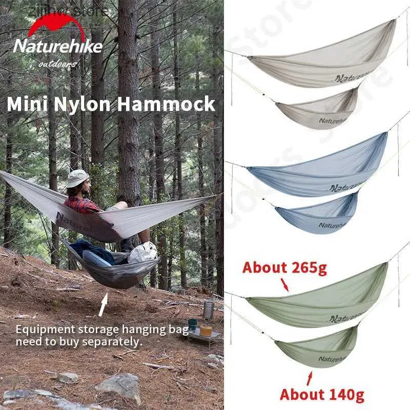 Hamacs Naturehike Mini hamac 1 personne sommeil hamac portant 150 kg/organisateur de rangement suspendu Camping en plein air Ultra léger Portable Y240322