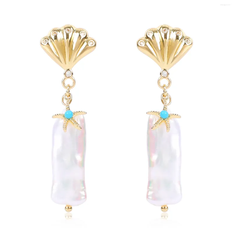 Dangle Earrings Chicgrowth Pearl Starfish For Women Fashion Jewellery Ladies Girls Boho Jewelry Luxury