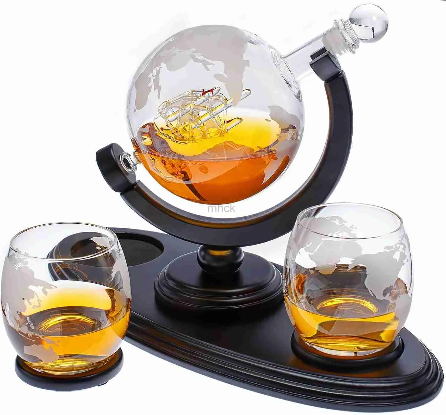 Bar Tools Globe Whiskey Decanter Gift Set Handmade Home Bar Decor Airtight Liquor Dispense Gift for Men Dad Boyfriend Husband 850 ML 240322