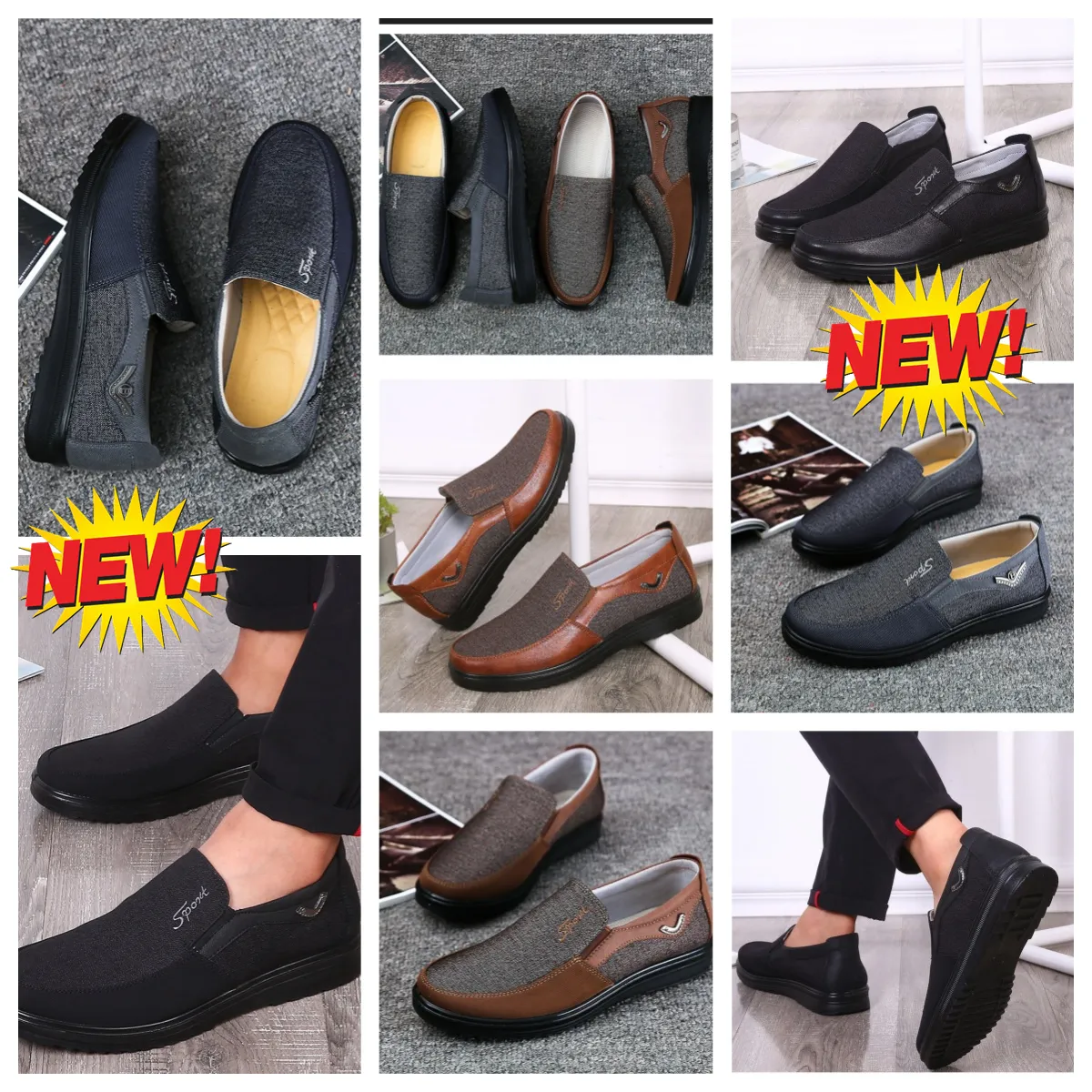 النموذج الرسمي المصممون Gai Man Black Point Point Toe Barty Banquet Suit Mens Business Cheels Designer Treasable Shoes 38-50 Soft