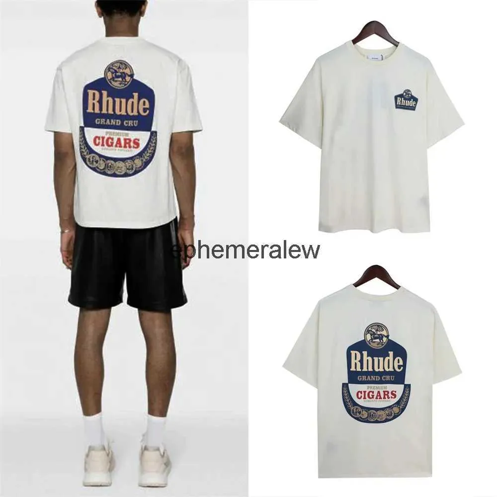 Herr t-shirts ny amerikansk stil bokstav tryckt t-shirt för menspar fashionabla bomull casual hip-hop top harajuku med etikett H240401