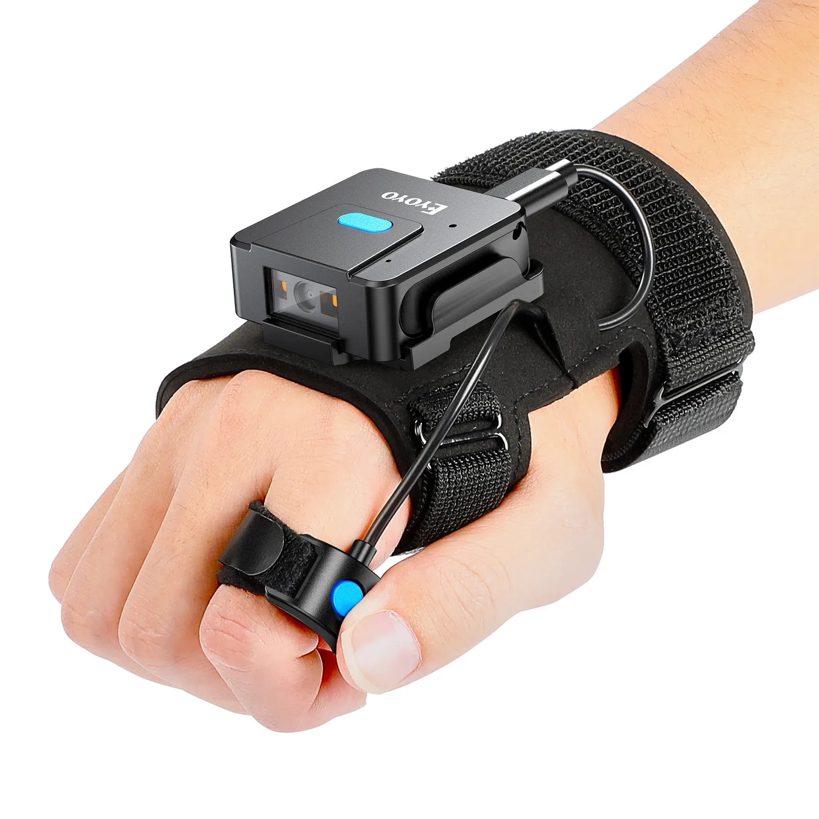 Eyoyo 2D Bluetooth Skaner kodów kreskowych lewy rękawica prawej ręki oprawka do noszenia 1D QR palcem kod kodakowania urządzenia bezprzewodowe 240318