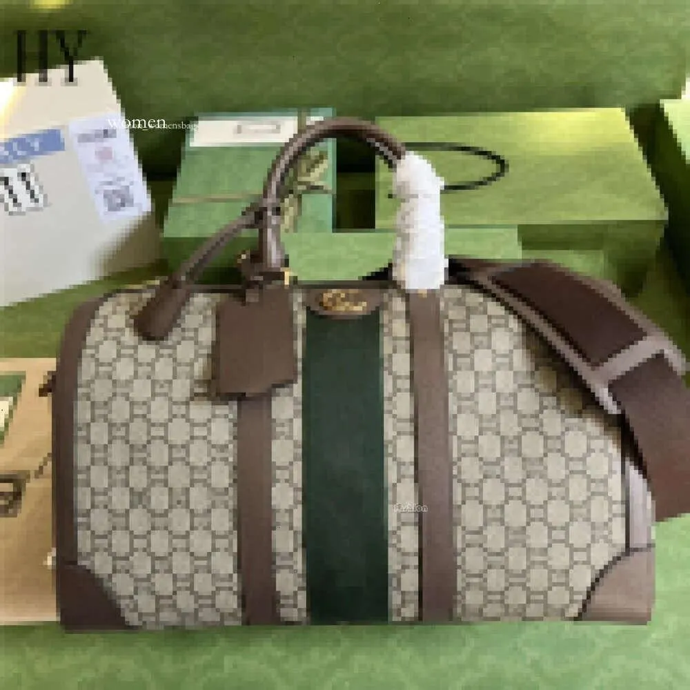 7a Damen Designer-Einkaufstasche MICHAEL KADAR Medium Duffel Boston Handtasche Beschichtetes Canvas Echtleder Overnight Duffel Weekender Gym 681295 724642 Hochwertiger Luxus