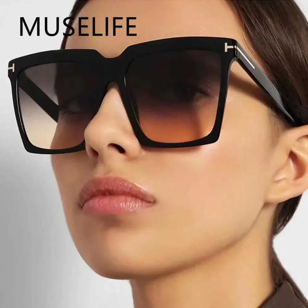 Solglasögon Muselife Fashion Square Solglasögon Designer Luxury Womens Cat Eye Solglasögon Klassiska retro solglasögon UV400 J240322