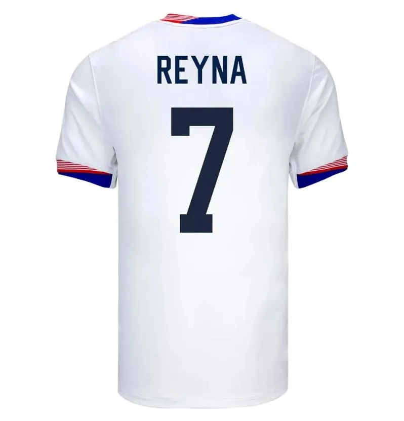 USAS 2024 Pulisic Soccer Jerseys Reyna Aaronson Weah Acosta McKennie 24 25 Maillot de Futol Ferreira Dest Morgan oss En fotbollskjorta Rapinoe Dunn Uwnt Men 33 Rpinoe