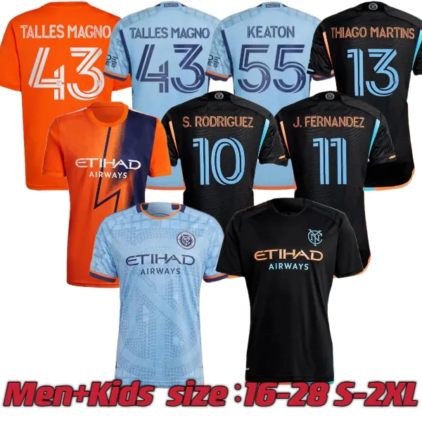 2023 2024 2025 New York City FC Player Fans Version Jerseys de football THIAGO TALLES MAGNO LAMPARD PIRLO KEATON MORALEZ MLS 22 23 24 Chemise de football pour hommes et enfants