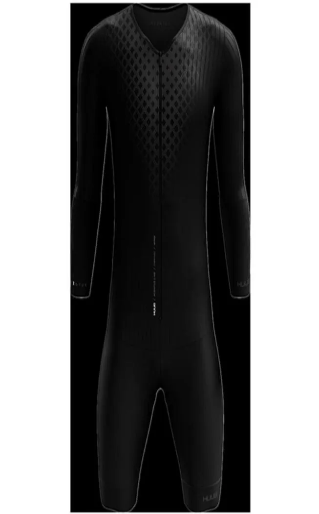 Ensembles de course HUUB Triathlon Costume Wattbike Team Vêtements Hommes Cyclisme Skinsuit VTT Vélo Combinaison Été À Manches Longues Collants Ensemble Rop8606325