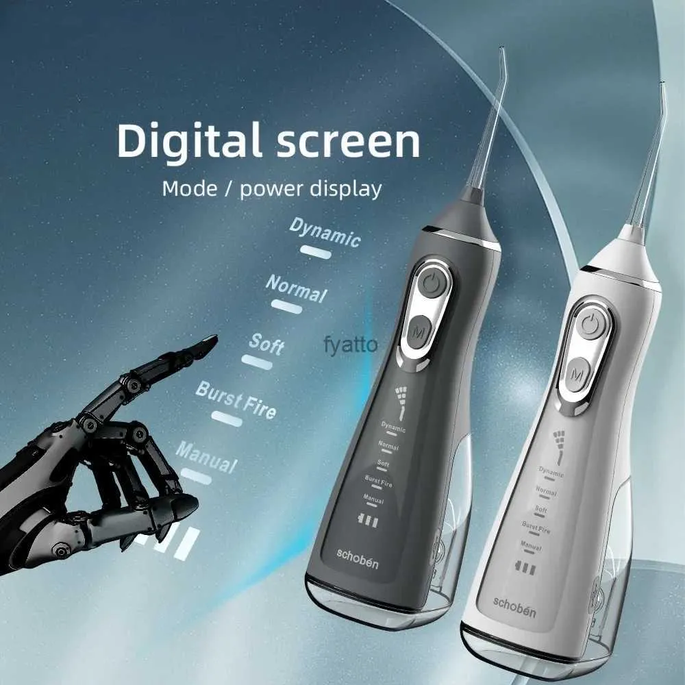 Andra apparater Lism Oral Irrigator Dental Scale 5-växlad justerbar handfat Portable Dental Water Jet 350 ml IPX6 Waterproof Dental Cleaner H24032232HD