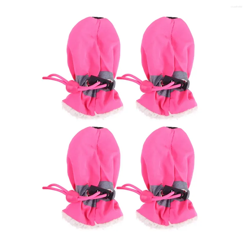 Abbigliamento per cani 4 pezzi Un set Copriscarpe antiscivolo per animali domestici Adorabili scarpe da pioggia Calzature suola creativa per cucciolo (rosa taglia 1)