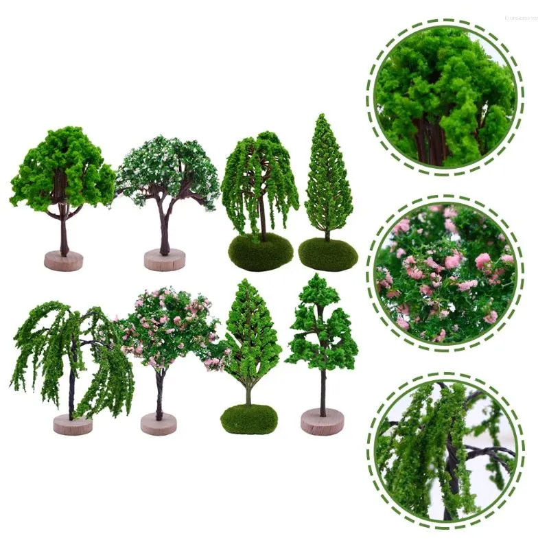 Dekorativa blommor Office Desk Accessories Micro Landscape Tree Artificial Plants Sand Table Accessory