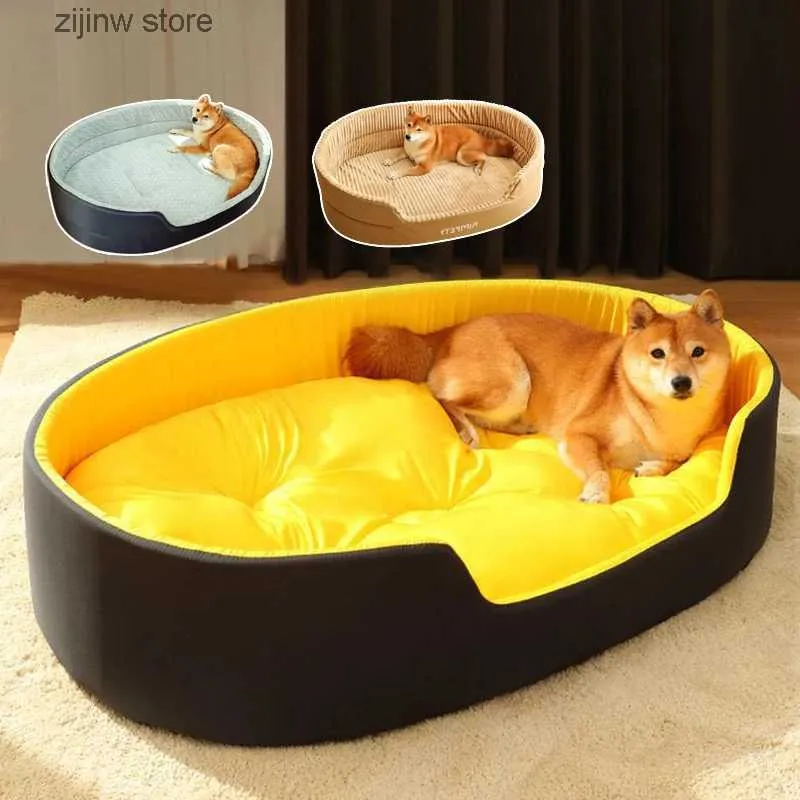 Large Soft Pet Bed for Dogs Cats Breathable Cloth Leather Hand Washable FDA Certified 2024 Model Multiple Colors