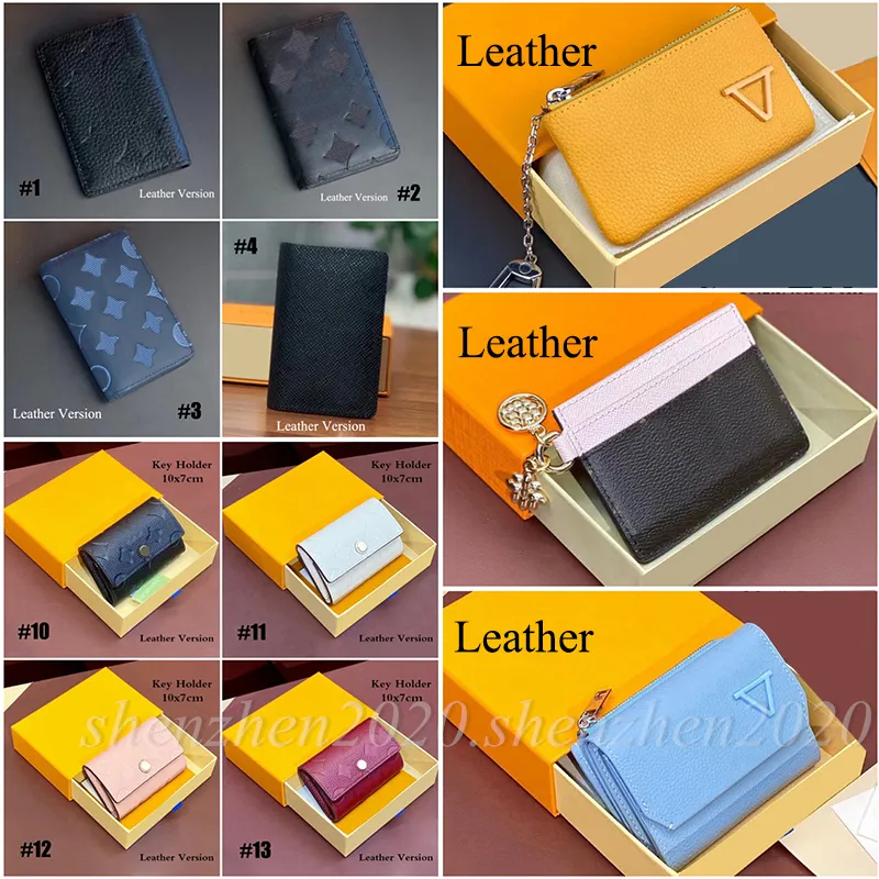 23 opções de couro premium mini porta-cartões porta-cartões de bolso carteira porta-moedas