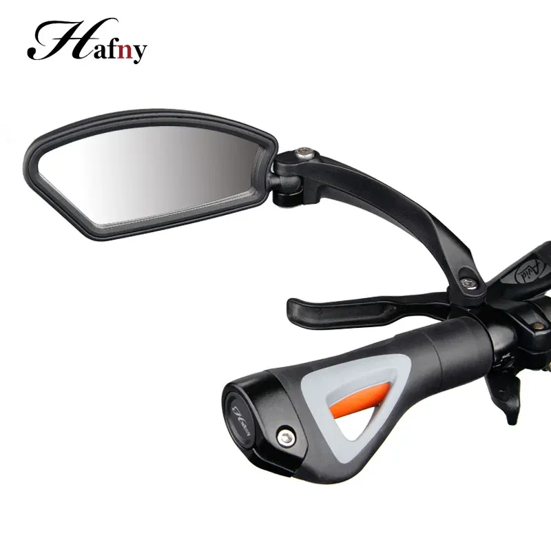 Accessori HAFNY Bicycle Handlebar Latero Sicurezza Specchio posteriori dello specchio ciclico in acciaio inossidabile Specchi a punto cieco MTB Specchio posteriore flessibile