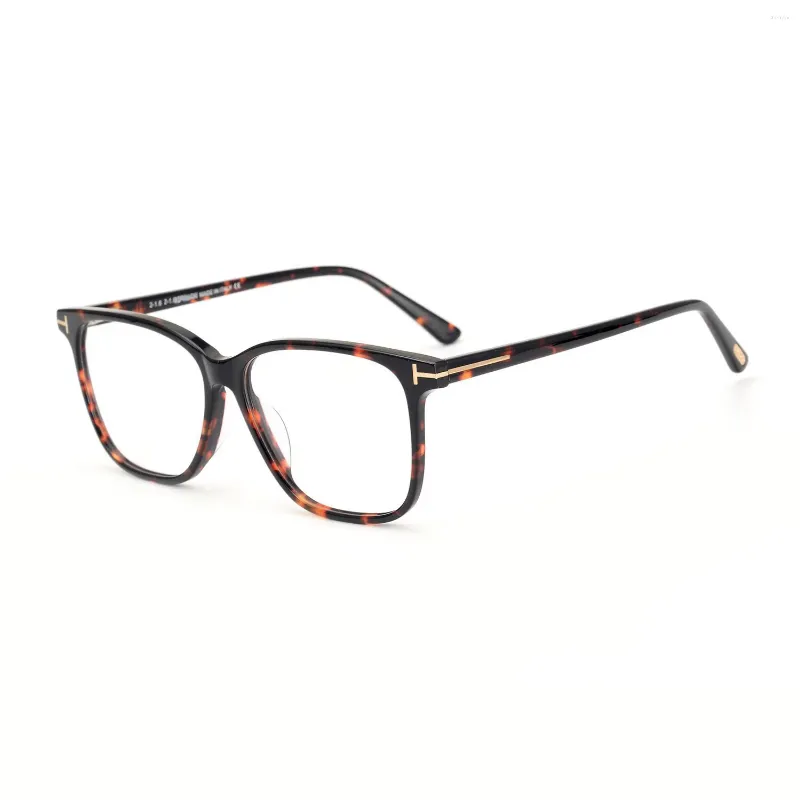 Solglasögonramar 2024 Square Brand Retro Recept Glasögon Kvinnor Acetat Myopia Business Eyeglass Frame Optical Eyewear TF5478