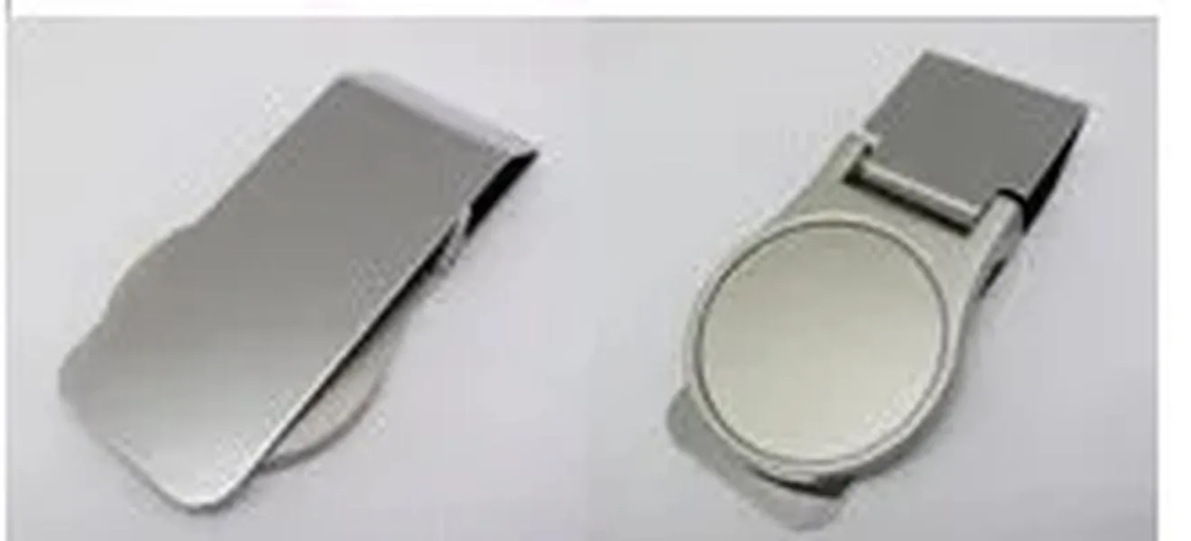 DIY Tom Money Clip/Credit Card Holder Silver Silver Rostfritt stål Pengar Plånbok Klämklämskort Holder Gratis frakt ll