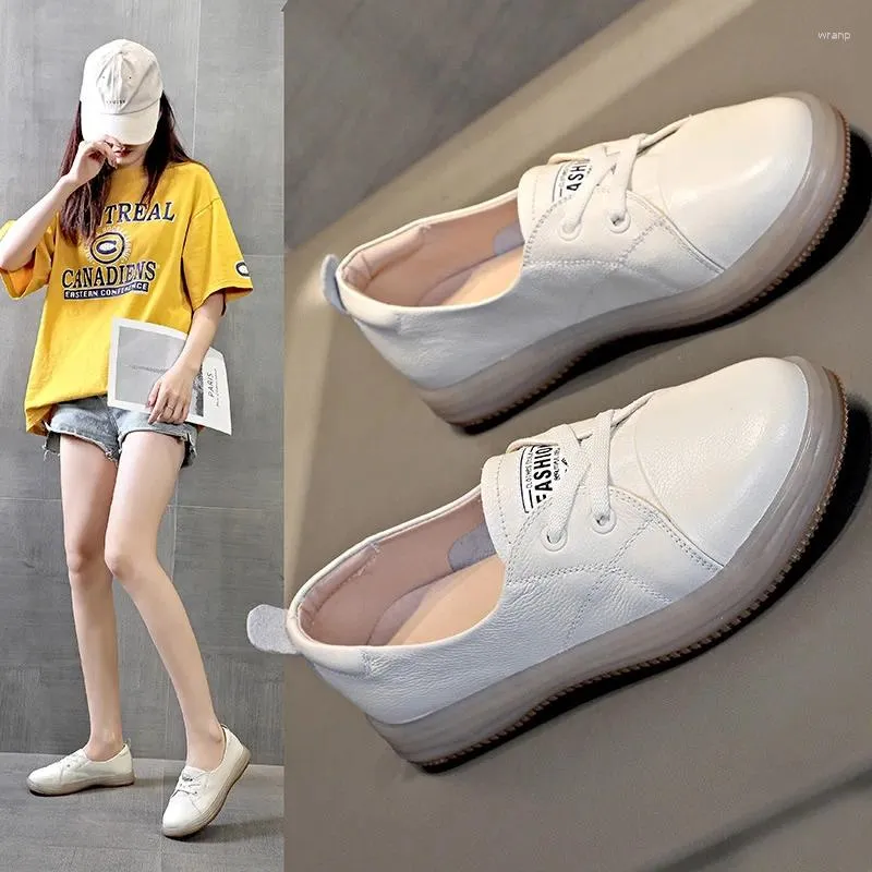 Sneakers Walking 634 Women Shoes Genuine Leather Casual Simple Comfortable Sport 60900