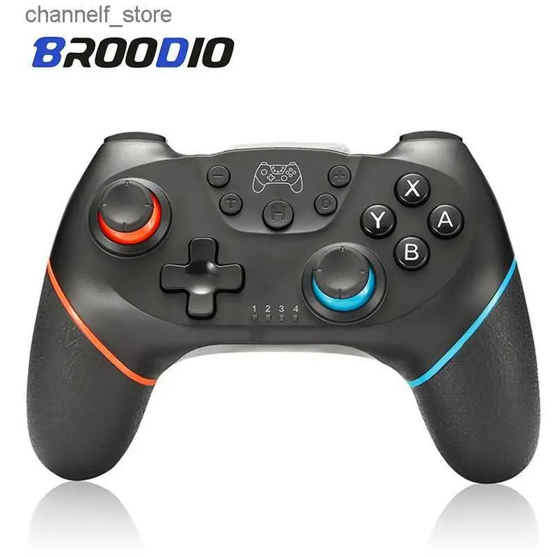 Game Controllers Joysticks BROODIO Compatible Nintendo Switch Controller Wireless Bluetooth Gamepads For Nintendo Switch Pro OLED Console Control JoystickY240