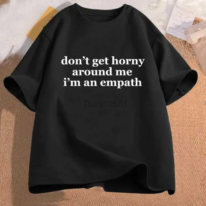 Koszulka damska Don't Am Invent Me Jestem koszulką empatii Awwot Bawełniana T-shirt z krótkim rękawem. Co ciekawe, koszulka damska 240323