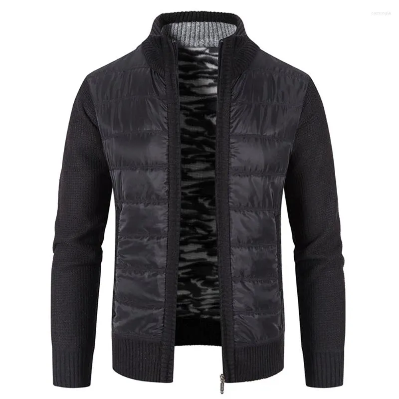 Vestes pour hommes automne et hiver chaud épaissi pull doublé de fourrure manteau à col roulé cardigan veste à manches longues sweat-shirt vêtements