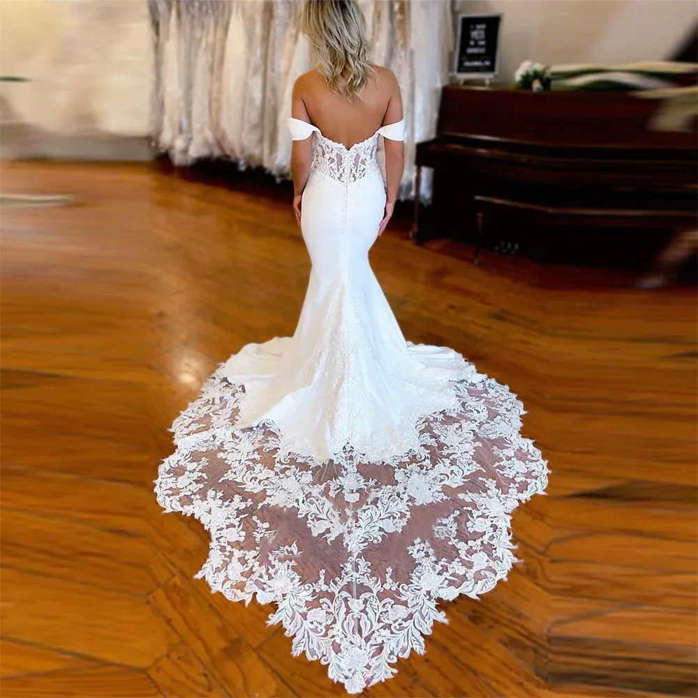Bohemian plage sirène robes de mariée en lace