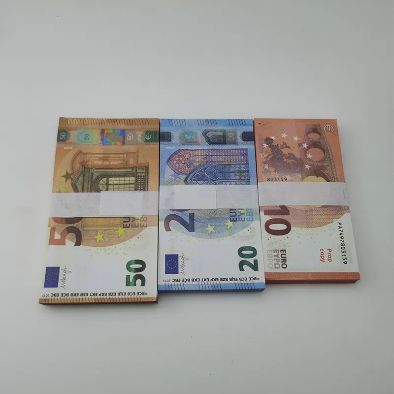 3 pack Party Supplies Fake Money Banknote 10 20 50 100 200 Euros Realistic pound Toy Bar Props Copy Currency Movie Money Faux-billets