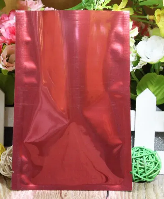 Open Top Foil Mylar Bags Vacuum Heat Sealer Foil Pouch for Dried Food Heat Sealable Aluminum Foil Vacuum Baggie Flat