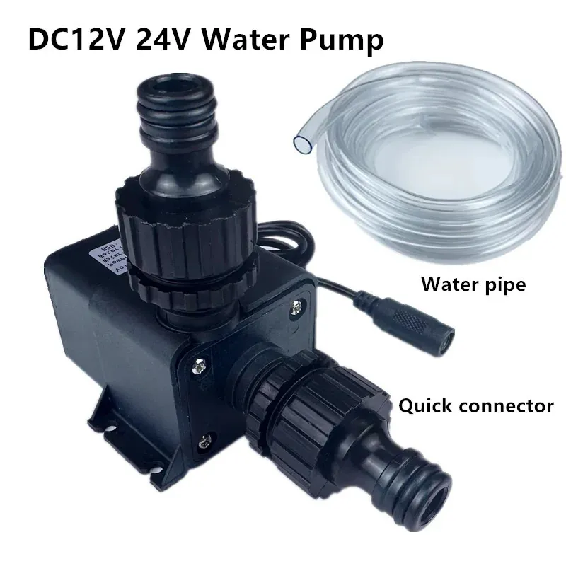 800L/H DC12V Water Pump 12V Fish Tank Pumps 24V RV Camping Solar Pump with Quick Connector and Water Hose for Fountain Pet 240308