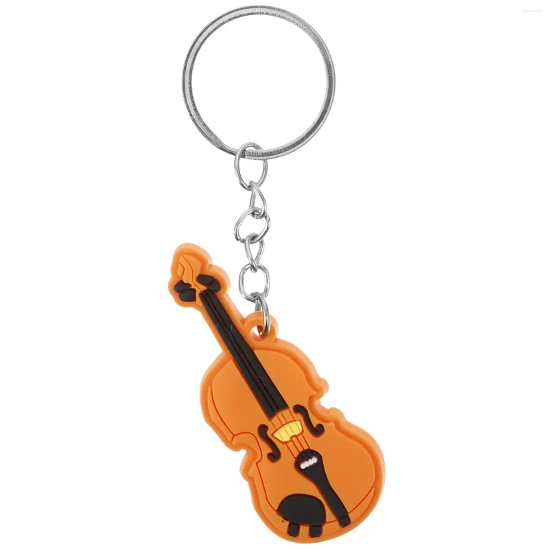 Keychains Violin Shaped Keychain Key Ring Pendant Musical Instrument Unikt Keyring