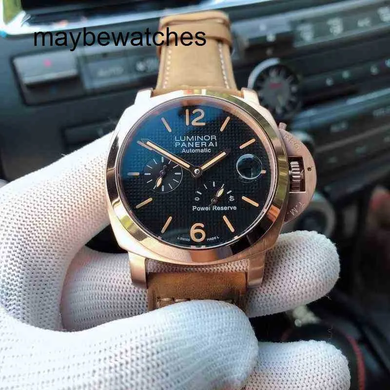 Panerai Men VS Factory Top Quality Automatic Watch P.900 Automatic Watch Top Clone Sapphire Mirror 44mm 13mm Imported Leather Band Brand Designers